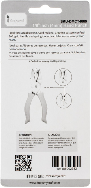Dress My Craft Hand Punch-1/8" - DMCT4889