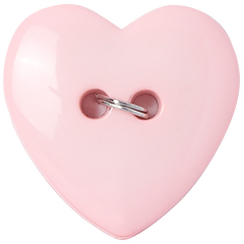 6 Pack - Slimline Buttons Series Funtastics-Pink Heart 2-Hole 1" 2/Pkg - SLF1.25-113