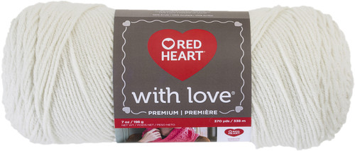 3 Pack - Red Heart With Love Yarn-Eggshell - E400-1101 - 073650822421