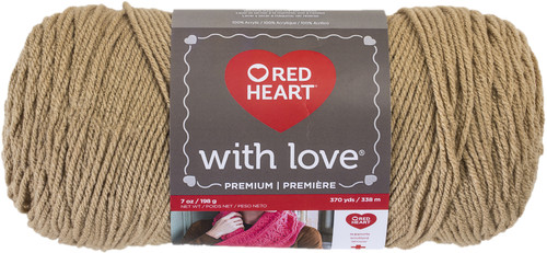 3 Pack - Red Heart With Love Yarn-Tan - E400-1308 - 073650822469