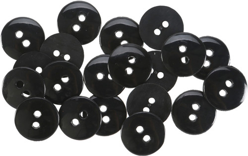 6 Pack Blumenthal Small Color Buttons 20/Pkg-Black 5/8" 5755CBS-28