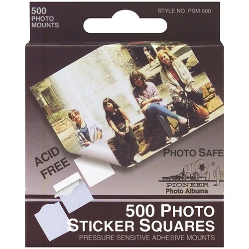 3 Pack - Photo Sticker Squares .5" 500/Pkg-White - PSM500 - 023602602113