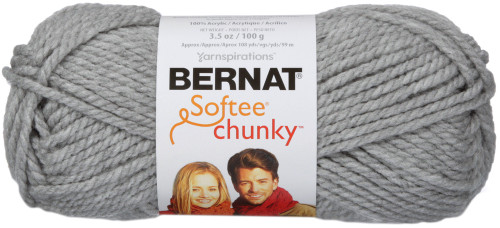 3 Pack - Bernat Softee Chunky Yarn-Grey Heather - 161128-28046 - 057355351257