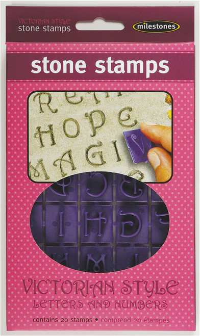 3 Pack - Milestones Stone Stamps-Victorian Style Letters & Numbers - 905-20-511 - 601950205110