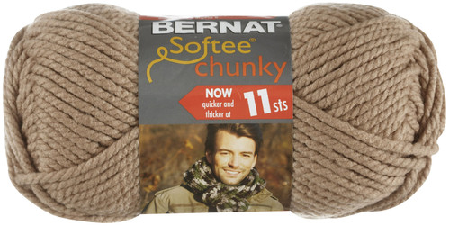 3 Pack Bernat Softee Chunky Yarn-Soft Taupe 161128-28011 - 057355351196