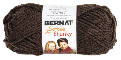 3 Pack - Bernat Softee Chunky Yarn-Dark Taupe - 161128-28013 - 057355351202
