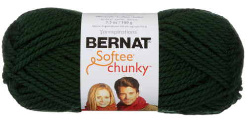 3 Pack - Bernat Softee Chunky Yarn-Dark Green - 161128-28237 - 057355351356