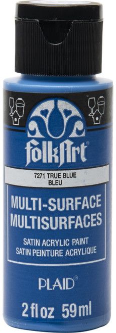 FolkArt Multi-Surface Acrylic Paint 2oz-True Blue MS-7271 - 028995072710