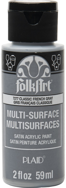 FolkArt Multi-Surface Acrylic Paint 2oz-French Gray - MS-7277 - 028995072772