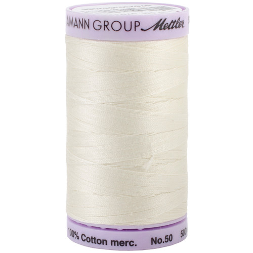 5 Pack Mettler Silk Finish Cotton Thread 50wt 547yd-Antique White 9104-3612 - 07623035820880762303582088
