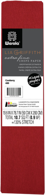 Lia Griffith Extra Fine Crepe Paper 19.6"X78.7"-Cranberry LG11010 - 190705000266