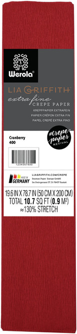 Lia Griffith Extra Fine Crepe Paper 19.6"X78.7"-Cranberry - LG11010 - 190705000266