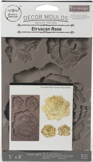 Prima Marketing Re-Design Mould 5"X8"X8mm-Etruscan Rose - 640989 - 655350640989