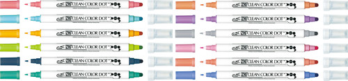 Kuretake ZIG Clean Color Dot Dual-Tip Markers 12/Pkg-Assorted Colors TC610012