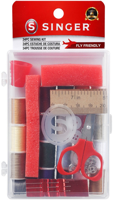 3 Pack - SINGER Deluxe Sewing Kit 34pcs- - 00279 - 075691002794