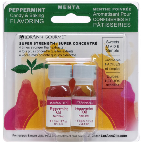 6 Pack Candy & Baking Flavoring .125oz 2/Pkg-Peppermint Oil FLAVOR-70 - 023535070041