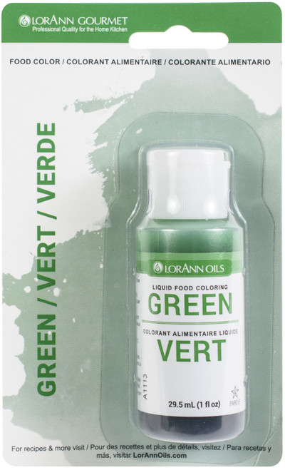 6 Pack - LorAnn Liquid Food Coloring 1oz-Green - LFC-1050 - 023535810555