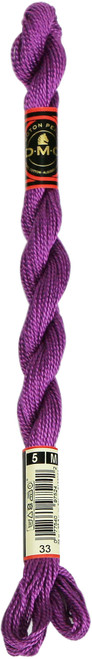 12 Pack - DMC Pearl Cotton Skein Size 5 27.3yd-Fuchsia - 115 5-33 - 077540975242