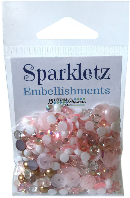 6 Pack Buttons Galore Sparkletz Embellishment Pack 10g-Coral Coast SPK-100 - 840934055505