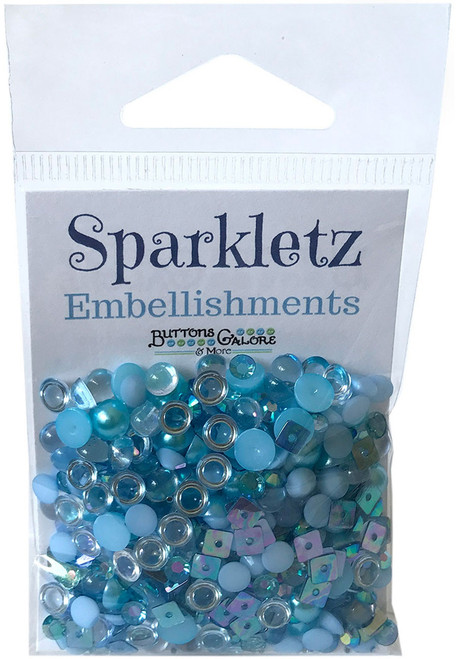 6 Pack - Buttons Galore Sparkletz Embellishment Pack 10g-Ocean Waves - SPK-103 - 840934055536