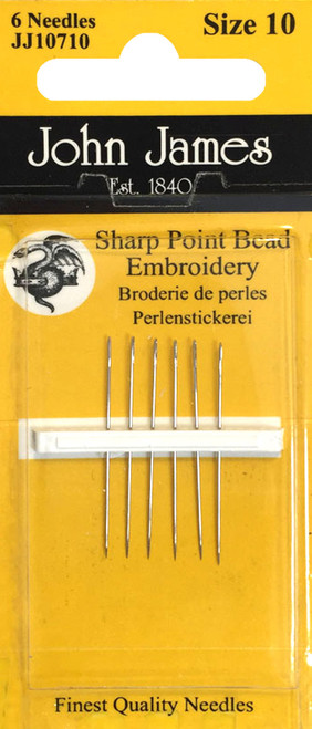 12 Pack John James Embroidery Hand Needles-Size 10 Short 6/Pkg JJ10710 - 783932201232