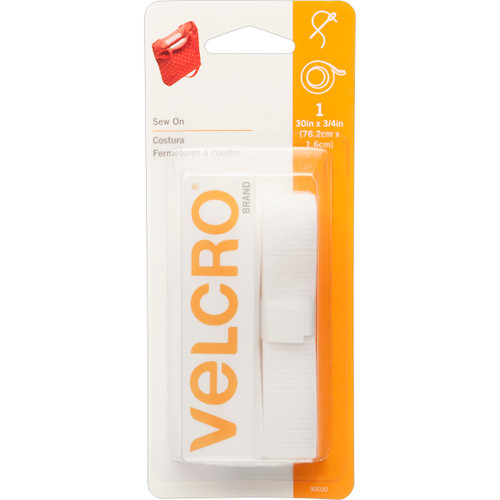 6 Pack VELCRO(R) Brand Sew-On Tape .75"X30"-White 90030 - 075967900304