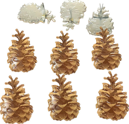 6 Pack - Eyelet Outlet Shape Brads 12/Pkg-Pinecone - QBRD2-39 - 810787025444 6 Pack - Eyelet Outlet Shape Brads 12/Pkg-Pinecone - QBRD2-39 - 810787025444