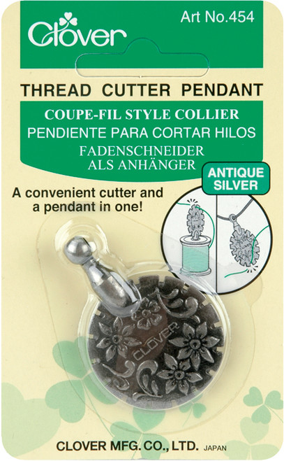3 Pack - Clover Thread Cutter Pendant-Antique Silver - 454 - 051221522345
