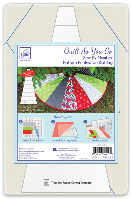 June Tailor Quilt As You Go Tree Skirt-Pattern 40" Diameter 1/Pkg - JT1492