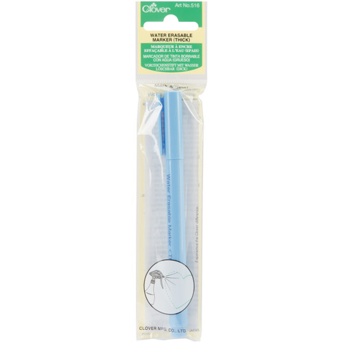 3 Pack - Clover Water-Soluble Marker - Thick-Blue - 516 - 051221523021