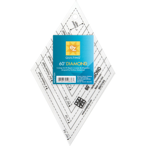 3 Pack EZ Quilting 60 Degree Diamond Shape Acrylic Tool-1" To 4-1/2" 670182A - 070659508363