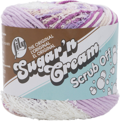 Lily Sugar'n Cream Yarn - Scrub Off-Pretty Purple - 102090-90017 - 057355446793