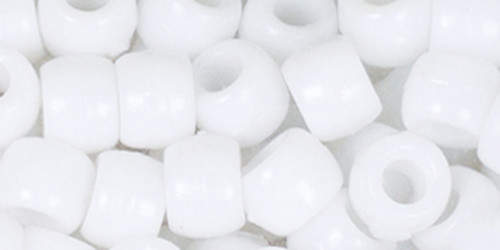 6 Pack - CousinDIY Fun Pack Acrylic Pony Beads 250/Pkg-White - CCPONY-34103