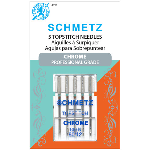 10 Pack Schmetz Chrome Topstitch Machine Needles-Size 80/12 5/Pkg 4092 - 036346140926