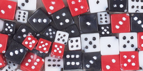 6 Pack - CousinDIY Fun Pack Acrylic Dice Beads 8mm To 10mm 62/Pkg-Assorted Colors - 34734106