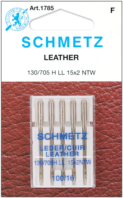 10 Pack - Schmetz Leather Machine Needles-Size 16/100 5/Pkg - 1785 - 036346317854 10 Pack - Schmetz Leather Machine Needles-Size 16/100 5/Pkg - 1785 - 036346317854