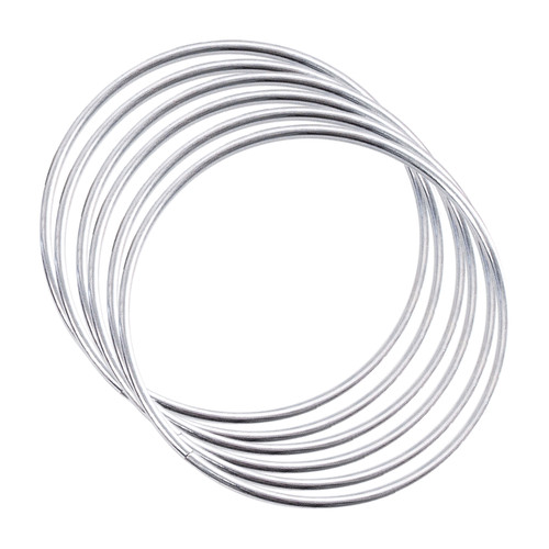 6 Pack Realeather Crafts Zinc Metal Rings-3" 6/Pkg BRI-03-06