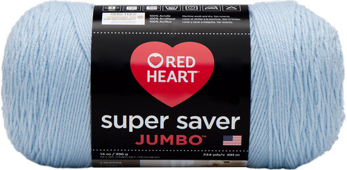 2 Pack Red Heart Super Saver Jumbo Yarn-Light Blue E302C-381 - 073650814730