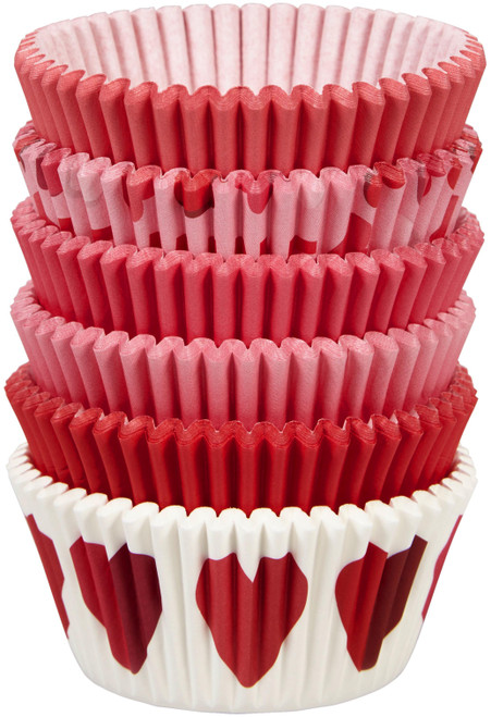 Wilton Standard Baking Cups 150/Pkg-Assorted Valentine's Day W1500186