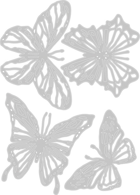 Sizzix Thinlits Dies By Tim Holtz-Scribbly Butterfly 664409