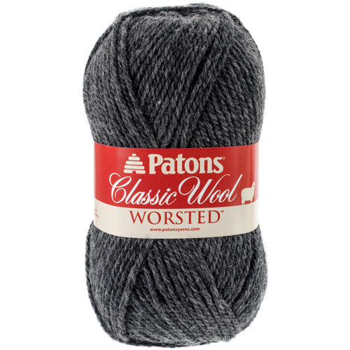 5 Pack - Patons Classic Wool Yarn-Dark Grey Mix - 244077-225 - 067898030342