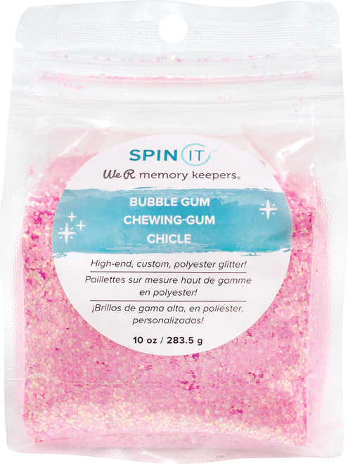 We R Memory Keepers Spin It Fine Glitter 10oz-Bubble Gum WRFNGL-215 - 633356612155