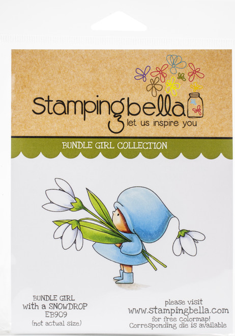 Stamping Bella Cling Stamps-Bundle Girl With A Snowdrop EB909 - 666307909097