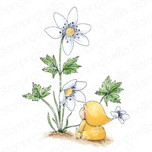 Stamping Bella Cling Stamps-Bundle Girl With A Wood Anemone EB913