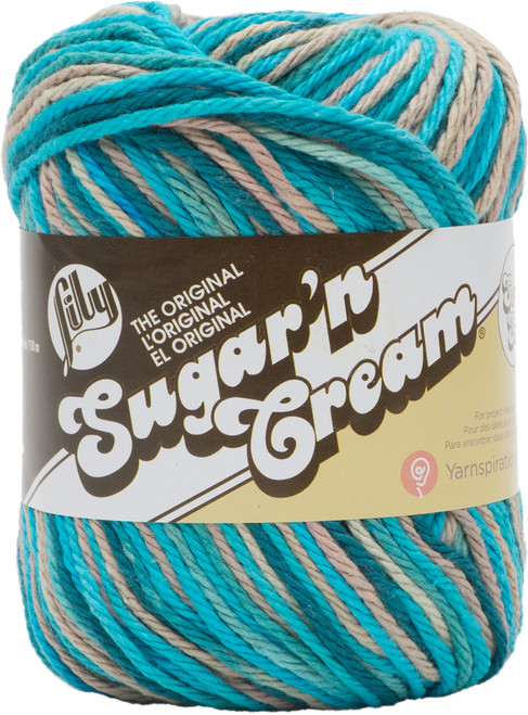 6 Pack - Lily Sugar'n Cream Yarn - Ombres Super Size-Pebble Beach - 102019-19995 - 057355428058 6 Pack - Lily Sugar'n Cream Yarn - Ombres Super Size-Pebble Beach - 102019-19995 - 057355428058