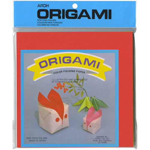 3 Pack Aitoh Origami Paper 7"X7" 100/Pkg-Assorted Colors OG-5 - 762867010508