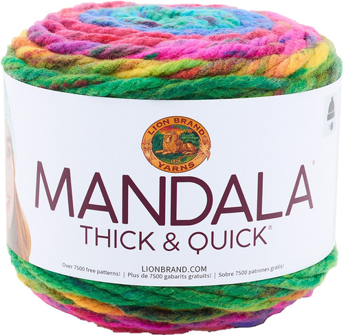 3 Pack Lion Brand Mandala Thick & Quick Yarn-Swirl 528-201 - 023032028248