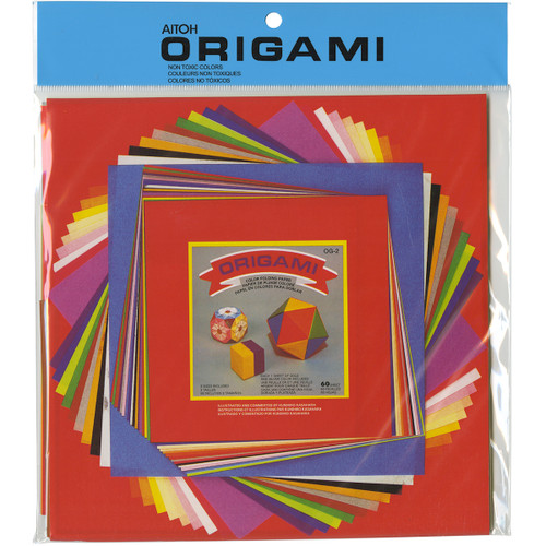3 Pack Aitoh Origami Paper 60/Pkg-Assorted Colors & Sizes OG-2 - 762867010201