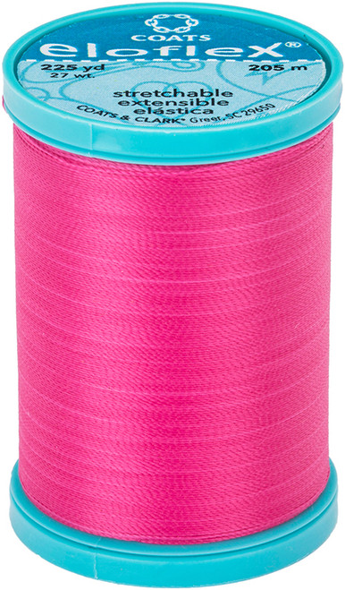 3 Pack - Coats Eloflex Stretch Thread 225yd-Hot Pink - S992-1840 - 073650022616 3 Pack - Coats Eloflex Stretch Thread 225yd-Hot Pink - S992-1840 - 073650022616