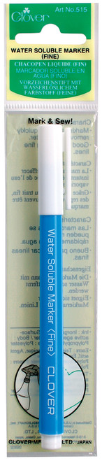 3 Pack - Clover Water-Soluble Marker - Fine-Blue - 515CL - 051221523014